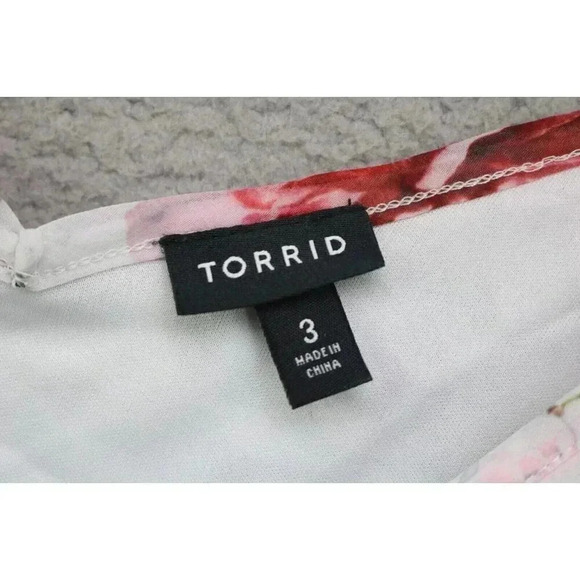 Torrid Midi Chiffon Wrap Dress-Size 3X-Floral-Feminine-Romantic-Spring-Coquette - Picture 2 of 9